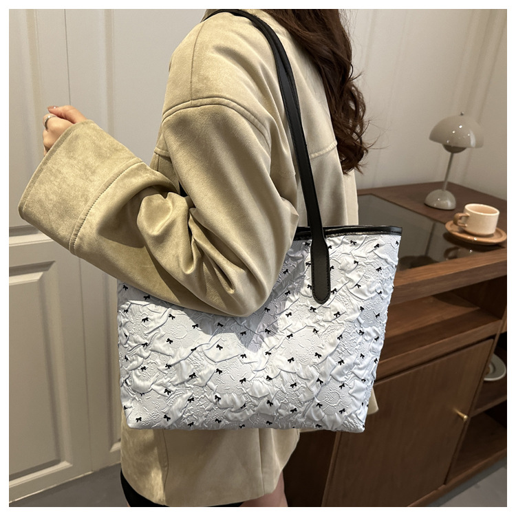 Borsa a spalla da donna stile coreano con fiocco per l'inverno_voghion.com