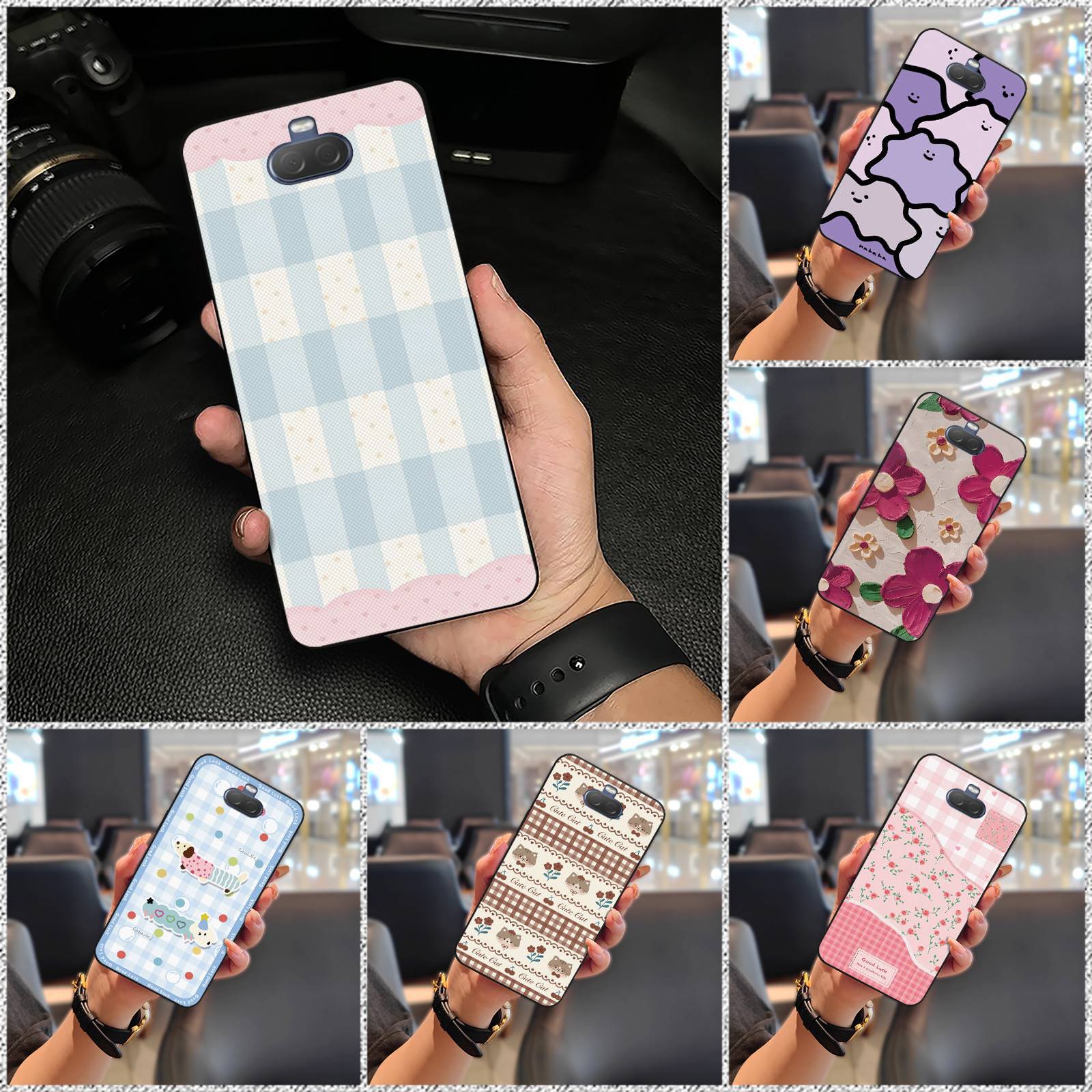 Suitable for Sony Mobile Phone Case Cute Youth Simple Luxury Creative Soft Case Cartoon Silicone Fashion Personalized Solid Color