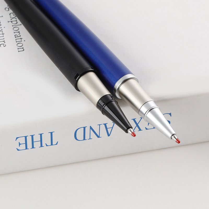 Bolígrafo de firma de metal de alta calidad comercial matte textura polirido bolígrafo neutro negro bolígrafo publicitario regalos grabado