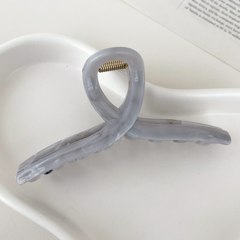 Leche marrón grande clip hembra red rojo invierno felpa horquilla trasera cabeza clip horquilla tocado tiburón clip al por mayor