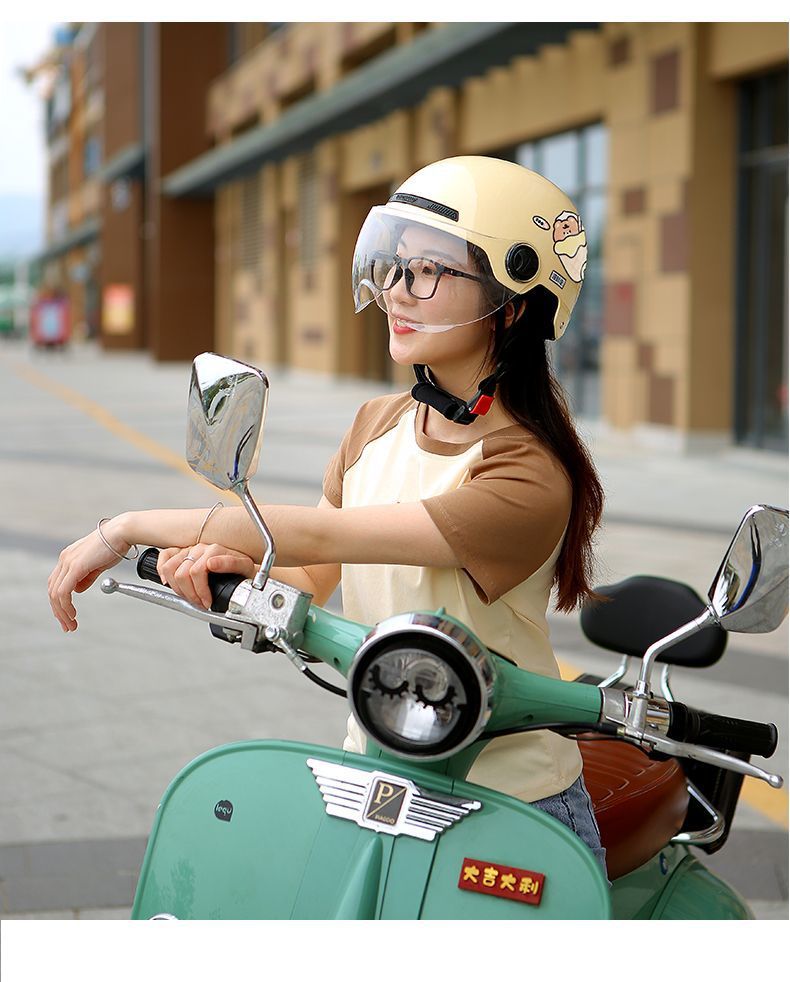 Chengye Electric Vehicle Helmet 3C Certified National Standard Ice Cream Sunscreen Half Helmet Unisex Four Seasons