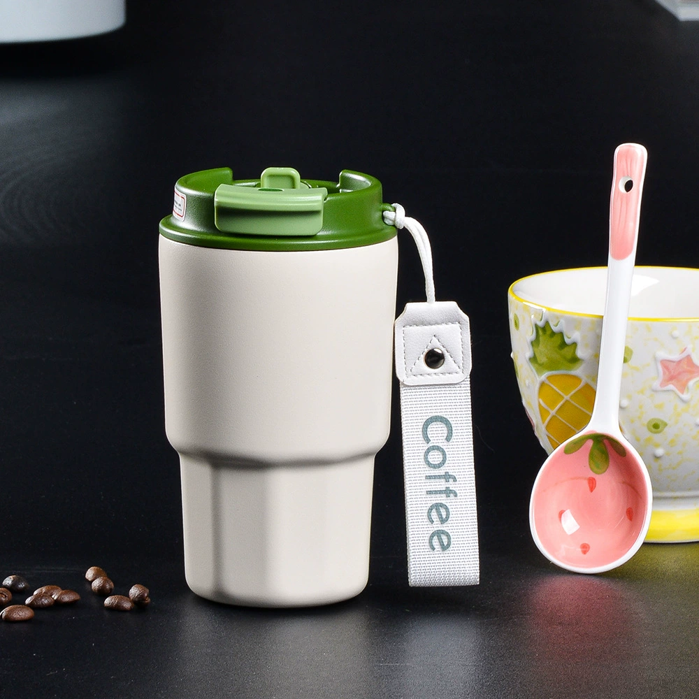 Восьмиугольная ромбовидная кофейная чашка с высоким значением 316 из нержавеющей стали термальная чашка соломка чашка с водой портативная сопровождающая чашка на заказ