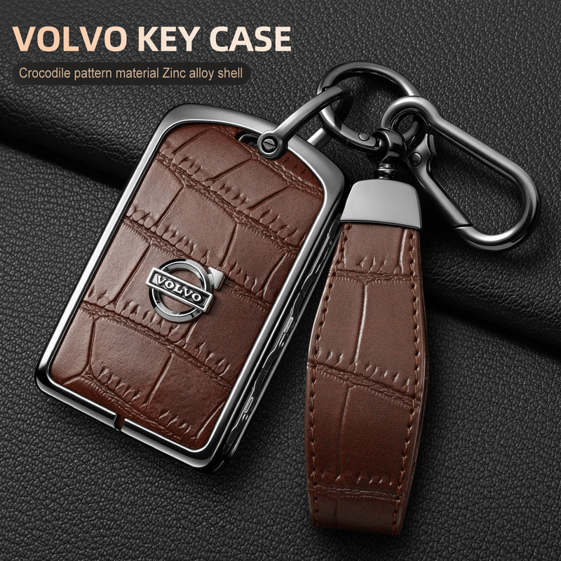 Suitable for Crocodile Pattern Volvo Key Cases for Men and Women, Xc60/S90/Xc40/Xc90 Car Key Holder, High-End Suitable for Crocodile Pattern Volvo Key Cases for Men and Women, Xc60/S90/Xc40/Xc90 Car Key Holder, High-End