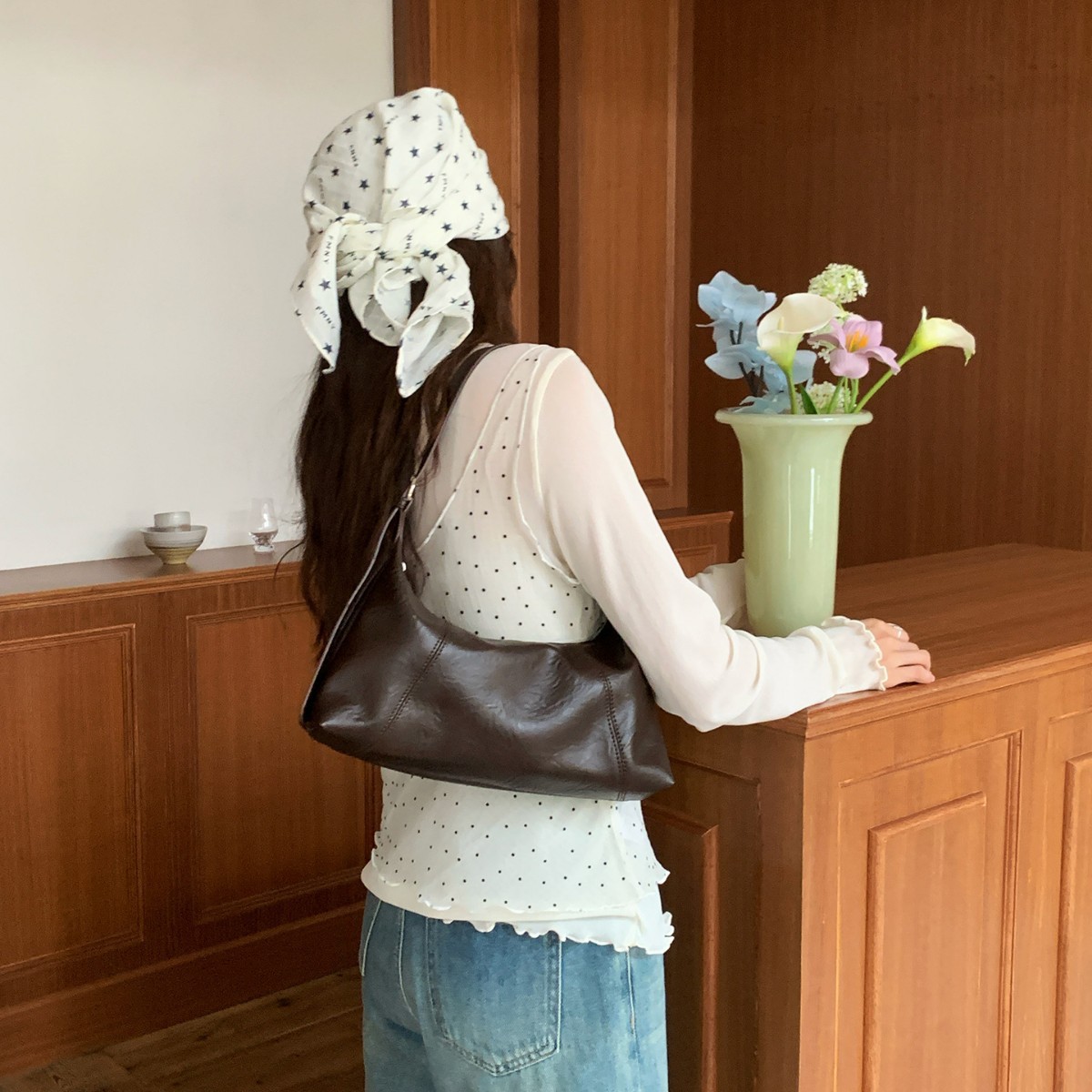 High-quality soft leather shoulder underarm bag for women, 2026 new spring-summer simple versatile commuter crossbody dumpling bag