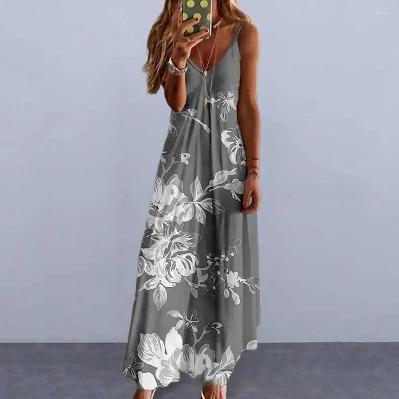 Cross-border European and American 3D digital print candy-colored snake skin pattern floral women's pullover V-neck strap dress Cross-border European and American 3D digital print candy-colored snake skin pattern floral women's pullover V-neck strap dress