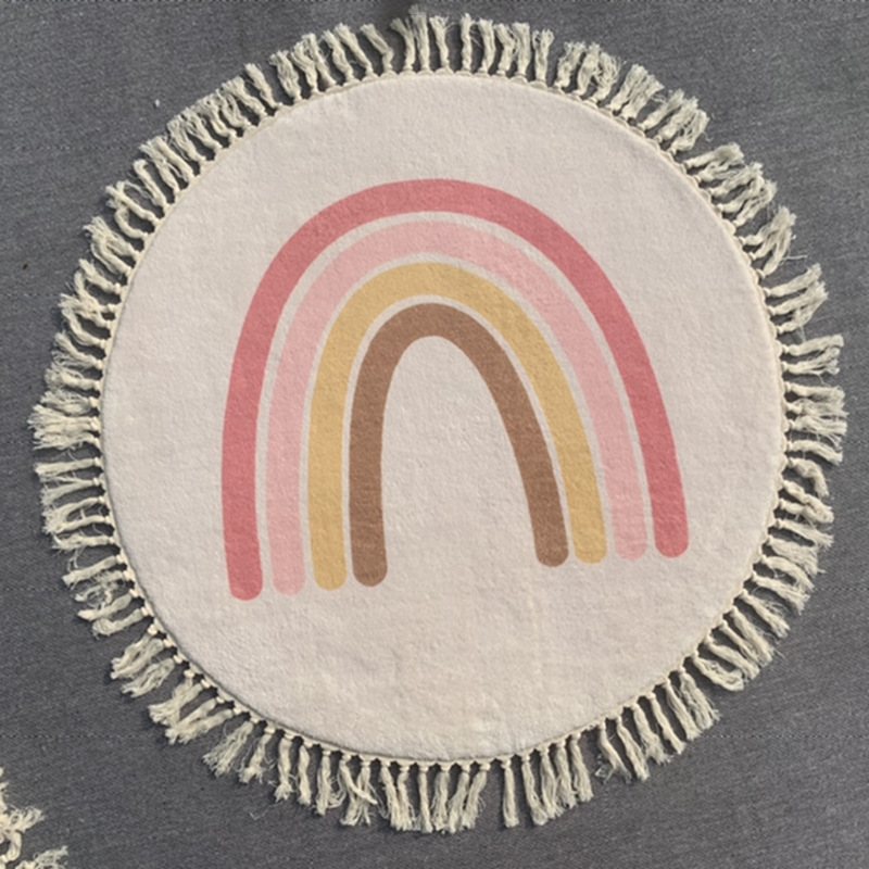 Retro children's carpet made of faux fur