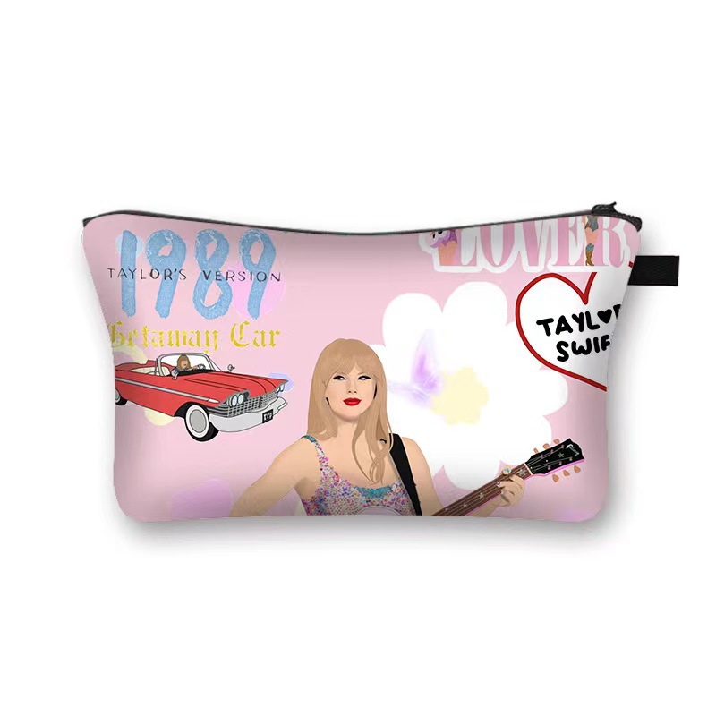 Amazon estilo caliente Taylor Swift bolsa de cosméticos bolsa de almacenamiento de gran capacidad bolsa de mano de moda con estampado femenino de moho