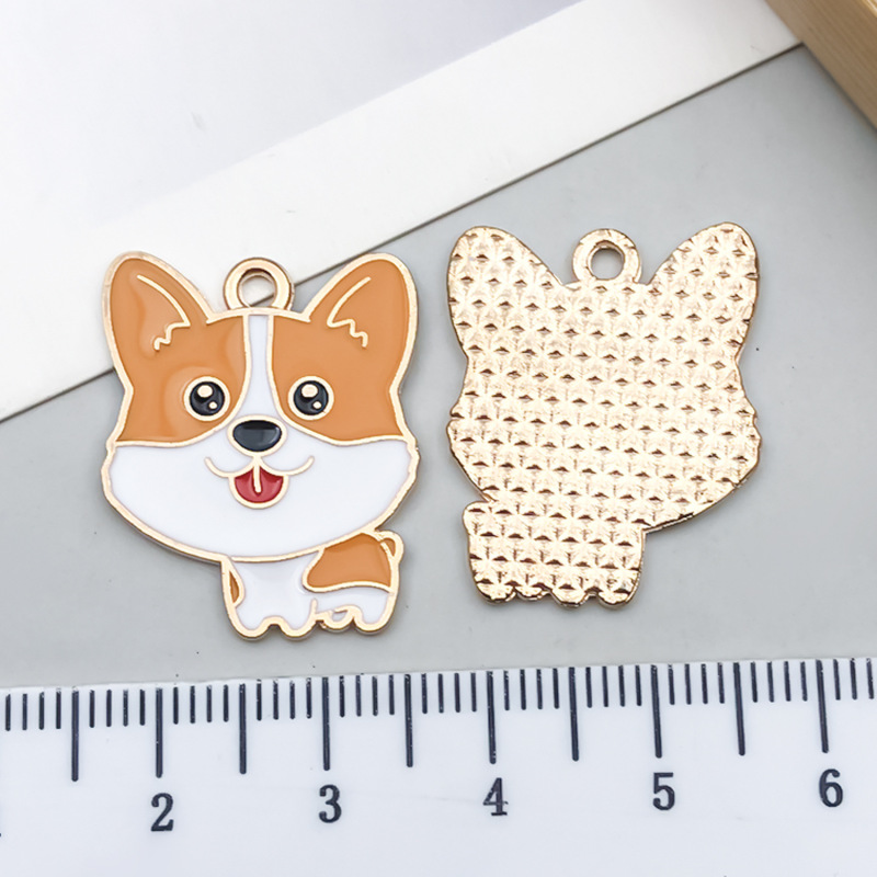 クロスボーダー漫画動物ペット犬子犬足跡 diy 合金オイルドリップキーホルダーネックレスジュエリーペンダントペンダント|undefined