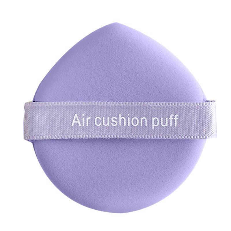 Polvo de cojín de aire seco y húmedo de doble uso esponja de gota de agua cojín de aire redondo sin látex rubycell polvo de cojín de aire personalizado