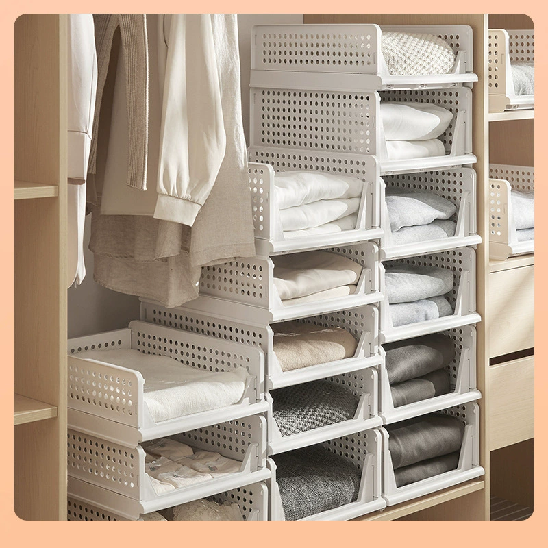13Y Бытовая многослойная корзина для хранения одежды выдвижной ящик большой емкости корзина для хранения пластиковая стойка для хранения партии