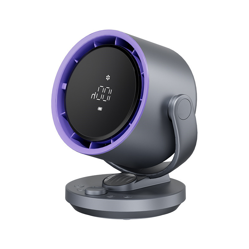 风扇家用宿舍充电USB风扇带氛围灯定时摇头桌面风扇