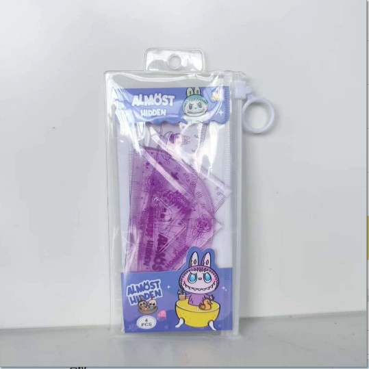 Cartoon ruler, children's set for students, 4 piece set