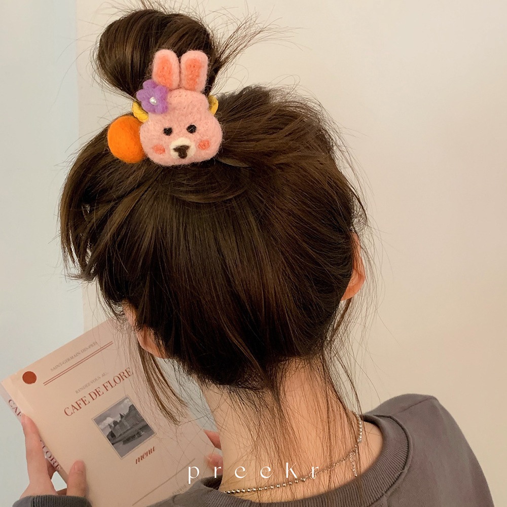 Elastico per capelli in feltro per acconciature a chignon_voghion.com