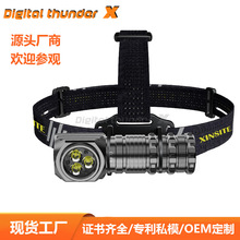 跨境新款感应头戴式头灯 户外骑行灯USB充电LED强光头灯超亮