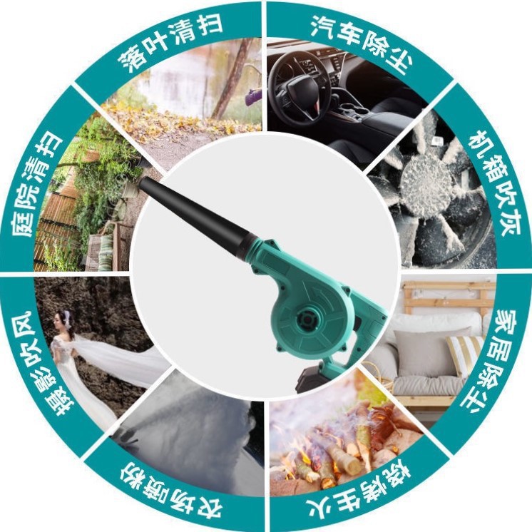 Electric blower car household wireless lithium battery handheld hair dryer vacuum cleaner dust blower charging