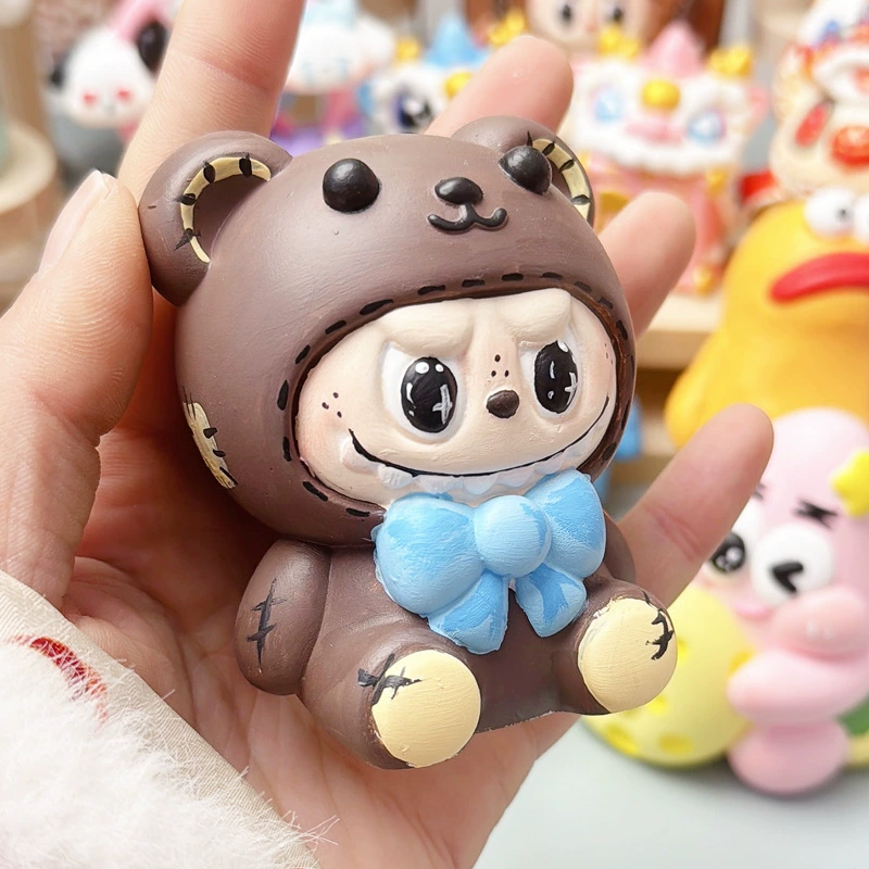 Labubu gypsum doll first generation second generation third generation labubu DIY graffiti peripheral clothes accessories plate