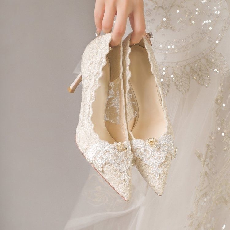 French-Style Exquisite Versatile Comfortable Women's Shoes 2025 Spring/Summer New Fashion Pointed Toe Shallow Mouth Stiletto High Heels for Women French-Style Exquisite Versatile Comfortable Women's Shoes 2025 Spring/Summer New Fashion Pointed Toe Shallow Mouth Stiletto High Heels for Women
