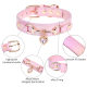 Shiny rhinestone pet collar love jewelry dog collar comfortable leather dog leash Amazon hot sale