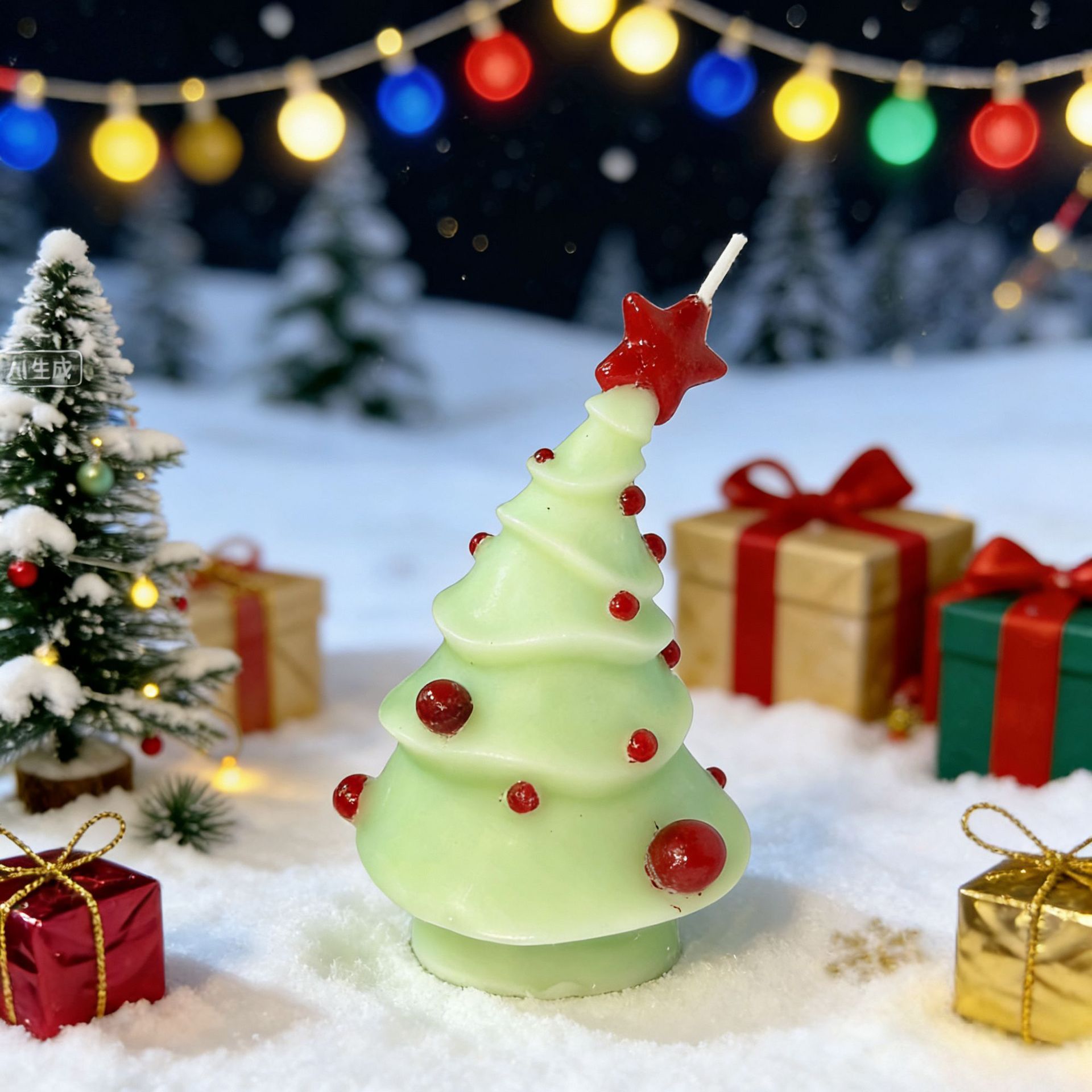 Snemand led lys flammefrit julepynt sikkert_voghion.com