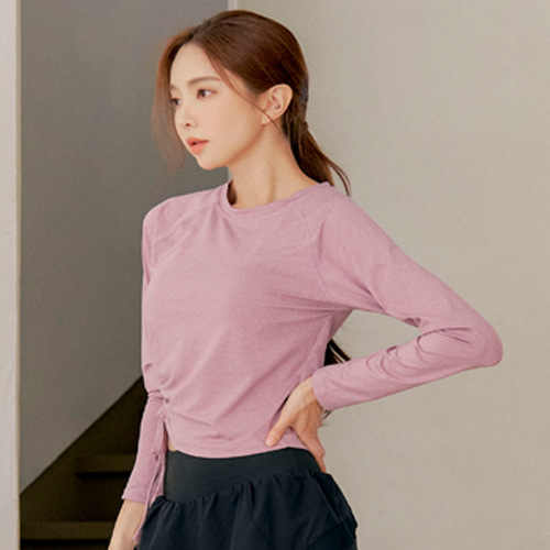 Women's long-sleeve loose professional workout running top spring and summer fashion yoga outfit