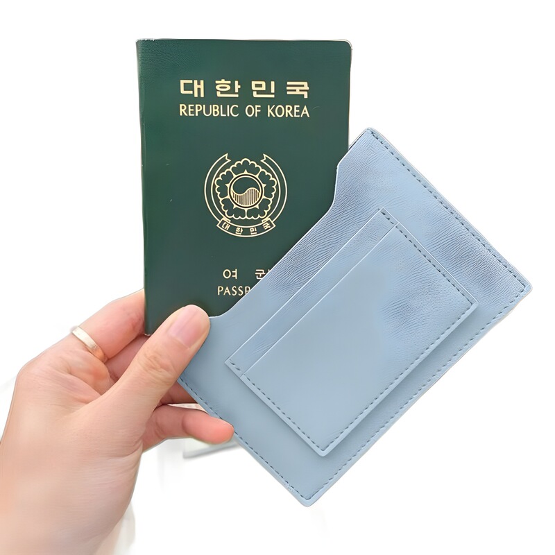 ポータブル海外旅行証明書カードカバー韓国版pu皮質パスポートホルダー多機能カードケース財布|undefined