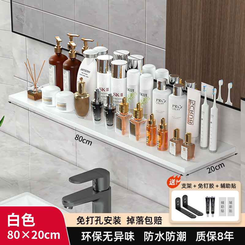 Espejo frontal almacenamiento rack nogal baño cocina almacenamiento rack madera maciza partición pared colgante rack
