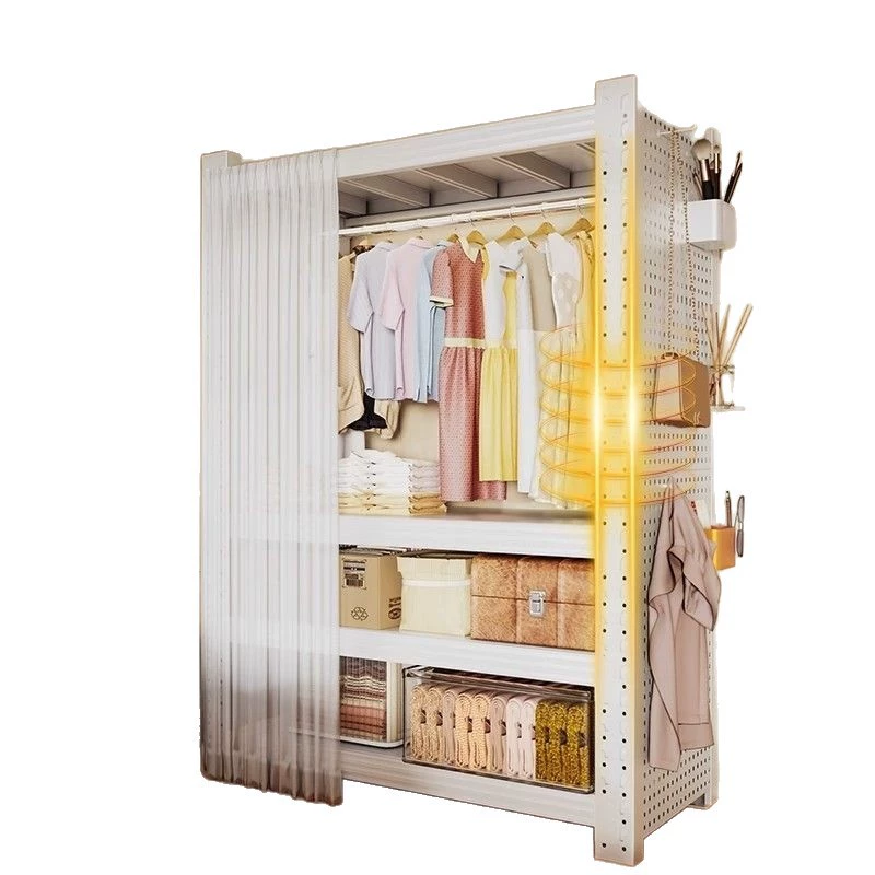 Wardrobe Closet Wardrobe Garment Rack Shelving Unit Freestanding from Yomiego