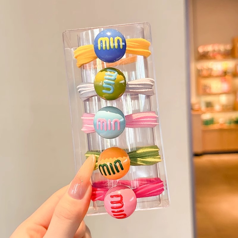 El color del bebé no daña el cabello, el anillo para el cabello, la cuerda para el cabello de la cola de caballo alta para niños, la cuerda para el cabello de la niña, el tocado de la banda elástica alta