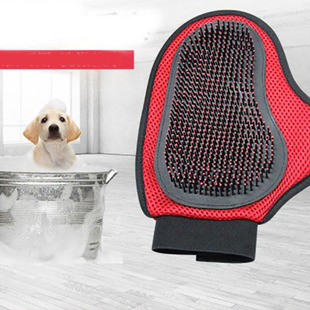 Pet Dog and Cat Bath Massage Gloves Cleaning and Hair Removal Needle Combing Device Dense Tooth Removal Comb Beauty Tool