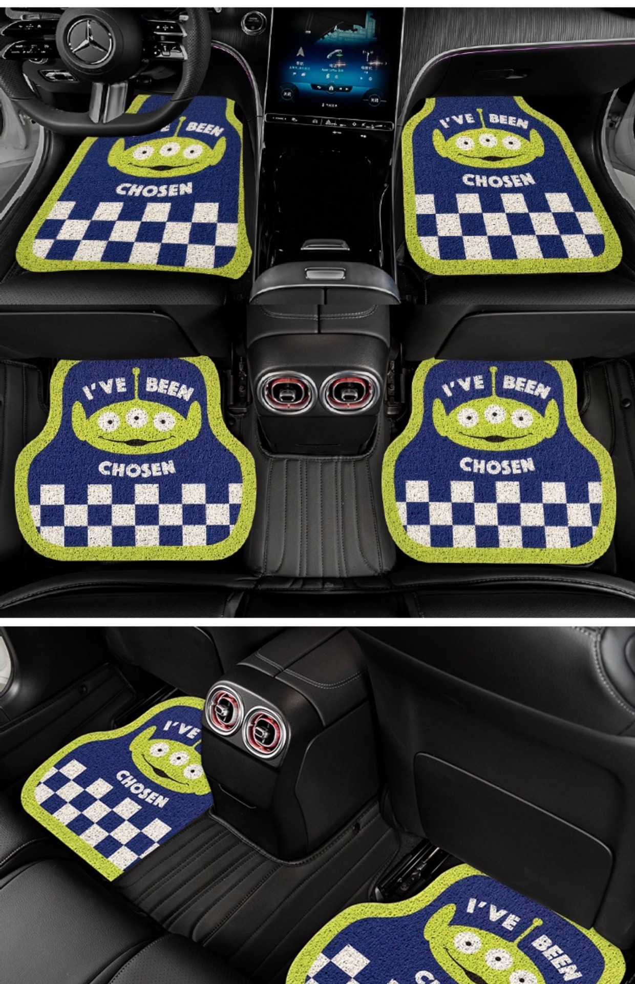 Car Floor Mats, Cute Cartoon Floor Mats, Stain-Resistant, Easy to Clean, Non-Slip, Universal Car Decoration Supplies
