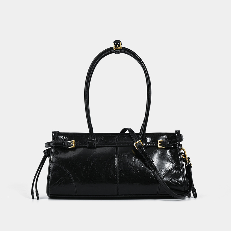 European and American Retro Fashion Baguette Underarm Bag Women's 2024 Autumn and Winter New Commuting Large Capacity Portable Shoulder Bag