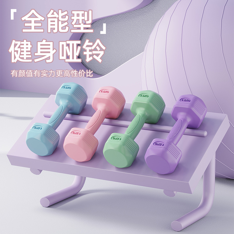 Dumbbells for Women's Fitness Equipment, Home Use for Slimming the Belly, Barbells, Kettlebells, Children, Teenagers, Women, Pair of Small Dumbbells