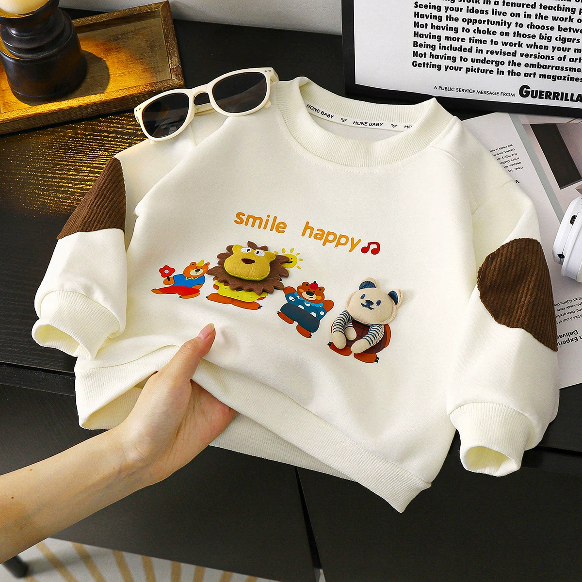 Детская новая толстовка с круглым вырезом 3 весенняя и осенняя рубашка нижняя рубашка с длинными рукавами