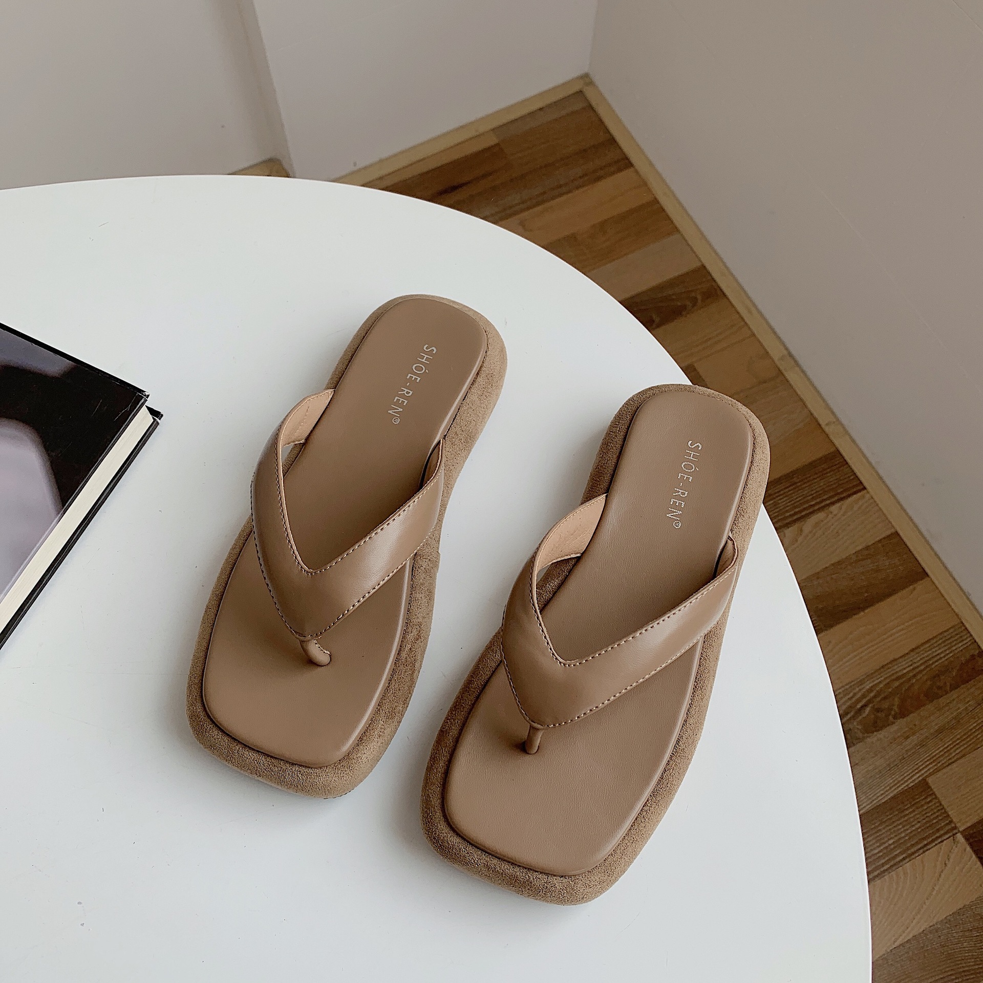 fashion casual platform square toe sandals NSHU56578