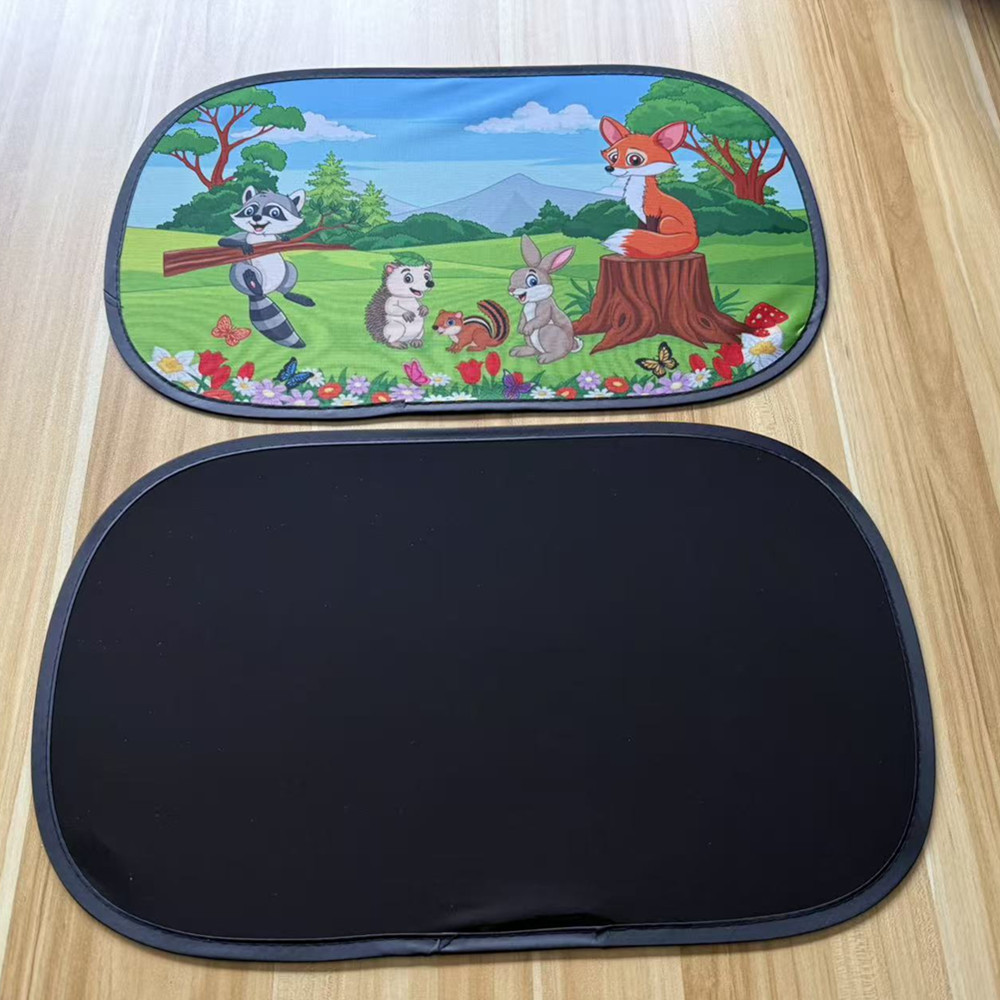 Car sun visor side shield cartoon sun shield electrostatic film sun shield summer cross-border TEMU Amazon supply