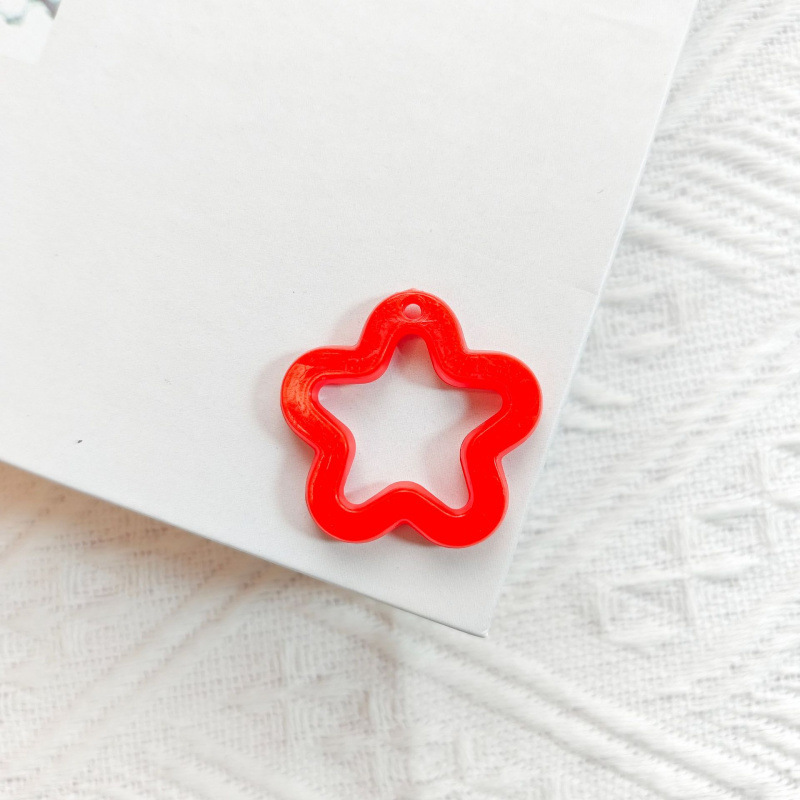 30 ミリメートルアクリルカラー五芒星マクロン DIY キーホルダーペンダントペンダントネックレスイヤリングジュエリーアクセサリー|undefined