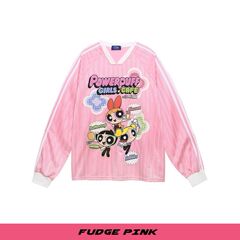 Fudge Pink 25秋季New美式甜美可爱印花宽松T恤