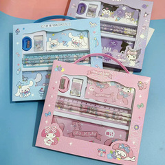 Sanrio Hello Kitty Cinnamon Dog Stationery Set Student Stationery Gift Box School Supplies Ruler Pencil Stationery Box 