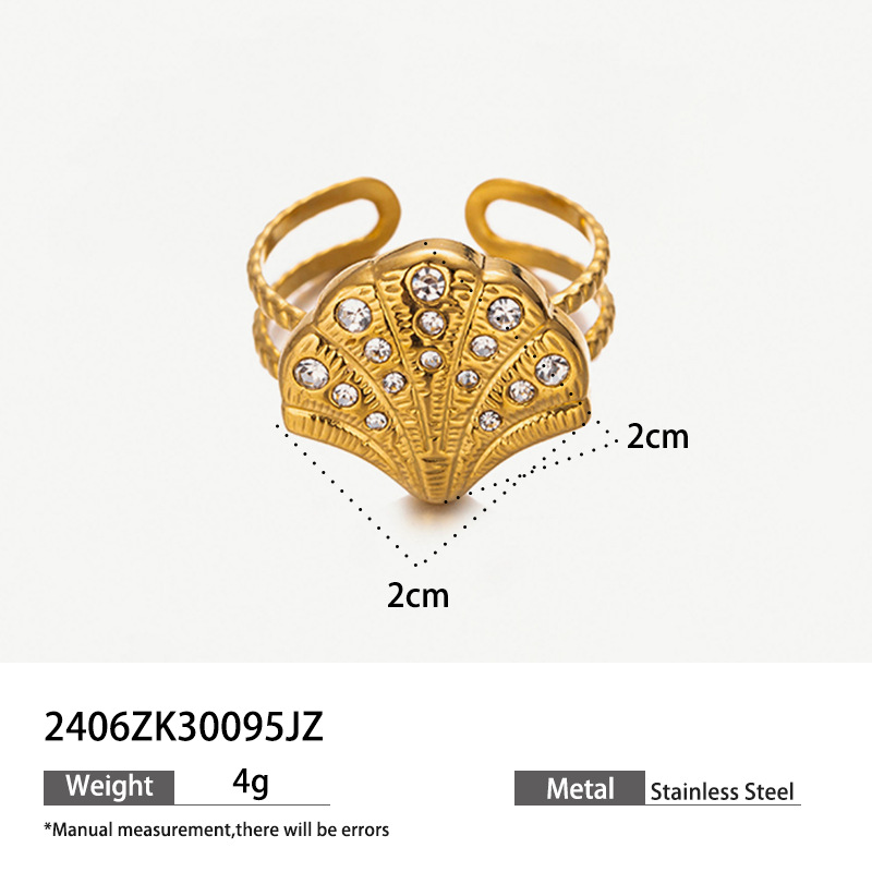 Anillo de acero inoxidable transfronterizo TENA mujeres no decolor temperamento elegante nicho ligero lujo anillo de acero de titanio de oro 18k