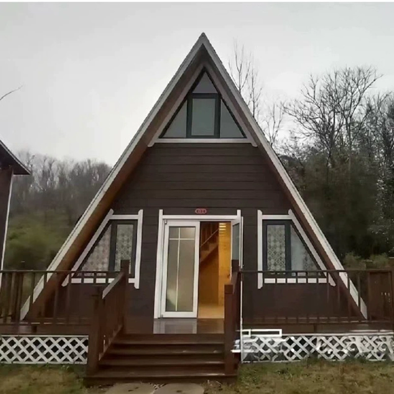 Треугольный деревянный дом B&B — антикоррозийная обработка древесины, сборка на улице, мобильный домик