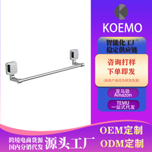 跨境卫生间吸盘毛巾架免打孔不锈钢厨房置物架毛巾杆浴室拖鞋挂架