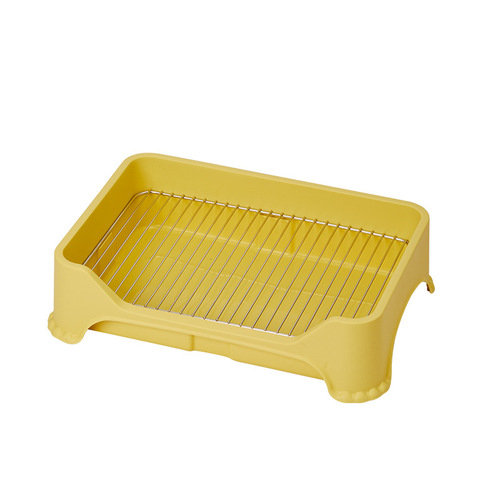 Pet Dog Litter Box with Stainless Steel Mesh Frame, Anti-Stepping and Anti-Urinating, Suitable for Small and Medium Dogs