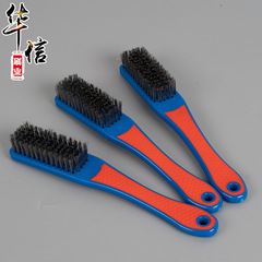 【專利款】硅膠鋼絲刷 鋒鋼文玩刷子打底清理除塵彩柄文玩工具刷