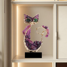 入户玄关招财猫摆件轻奢高档客厅电视柜装饰品乔迁搬新家开业礼物