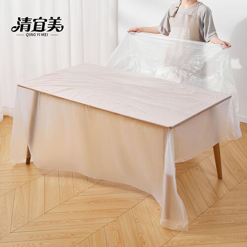 Disposable tablecloth rectangular round table thickened plastic film commercial tablecloth barbecue restaurant restaurant small tablecloth