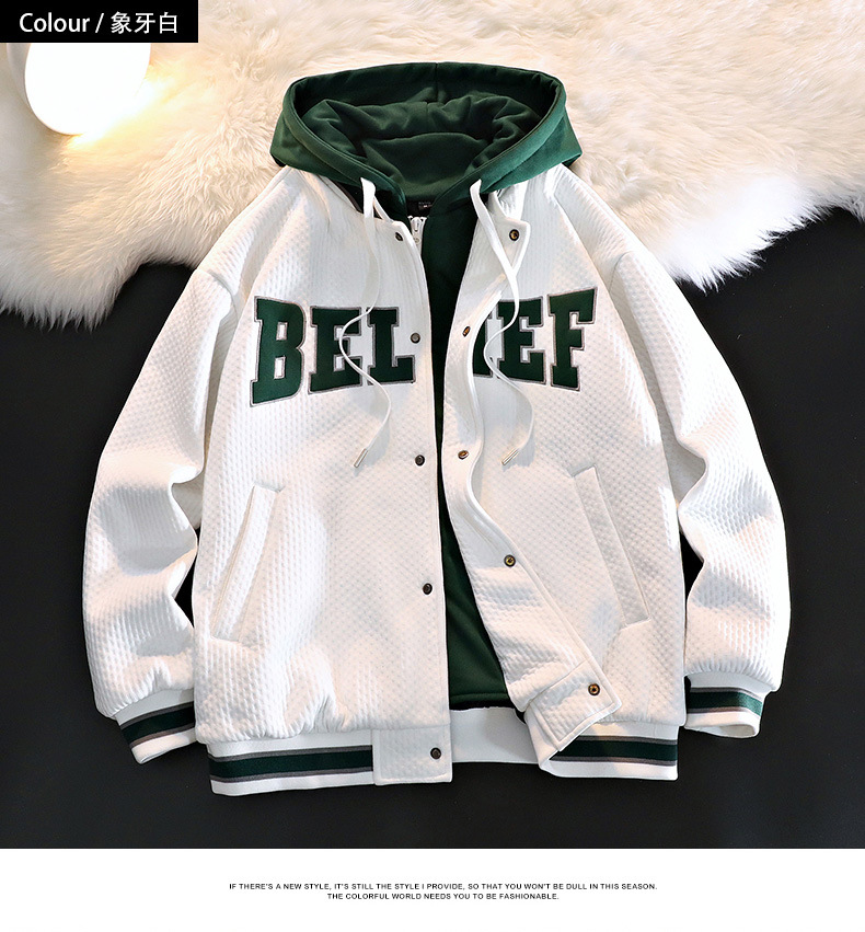 连帽卫衣男春秋季2023新款潮牌休闲百搭开衫刺绣棒球服青少年外套详情10