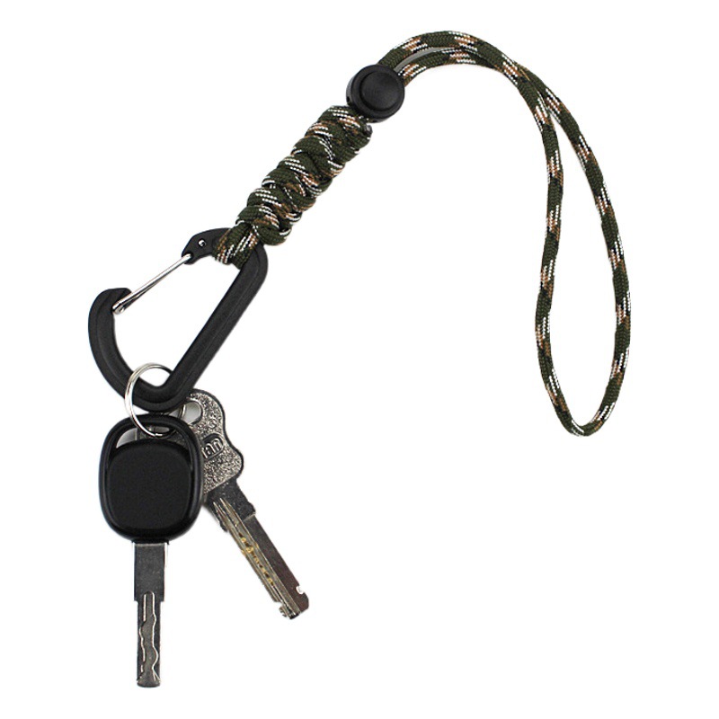 Cross-border nuevo gancho táctico al aire libre mochila mosquetón colgando camping emergencia paraguas cuerda colgando hebilla llavero anti-perdido cuerda