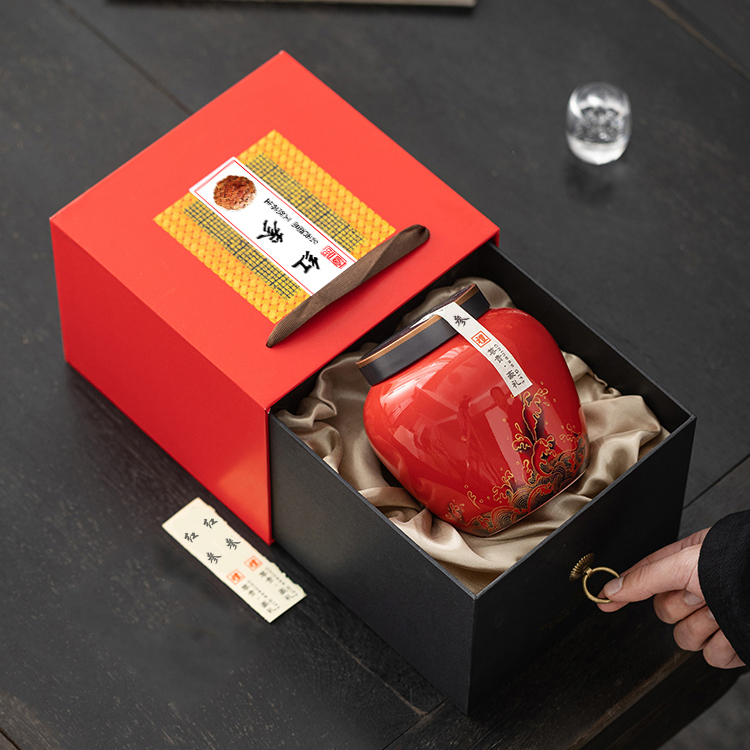 Red Ginseng Gift Box Packaging Empty Gift Box Astragalus Packaging Box Wild Astragalus Slices Polygonatum Empty Box Packaging Customization