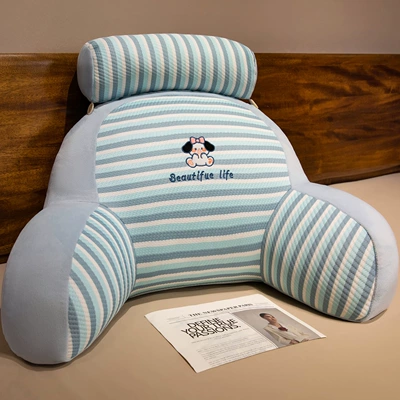 elderly bed backrest cushions, soft – Multi-function pad - medium-size-6545cm-recommended-for-office-lumbar-support-blue-puppy-with-removable-and-washable-inner-lining