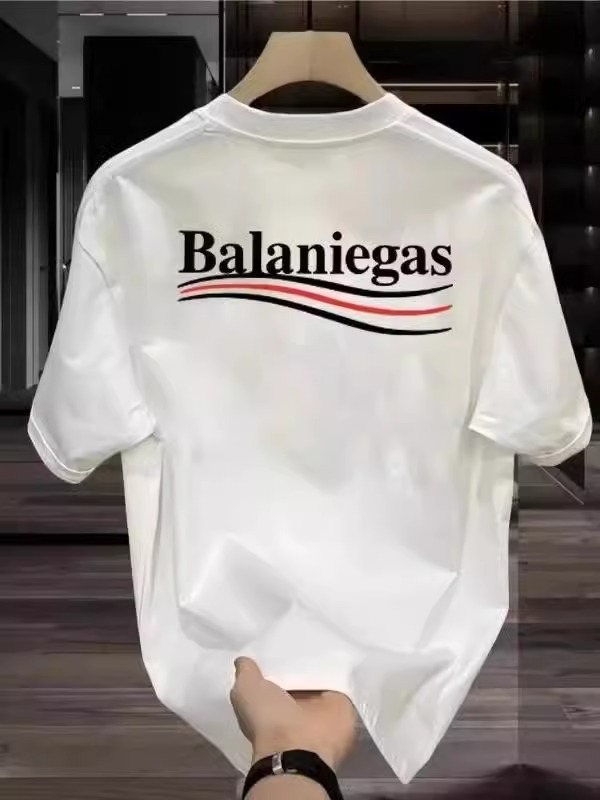 アメリカンBファミリートレンディブランド半袖Tシャツメンズ夏パリコーラロゴプリントルーズ男女兼用TシャツトレンディT|undefined